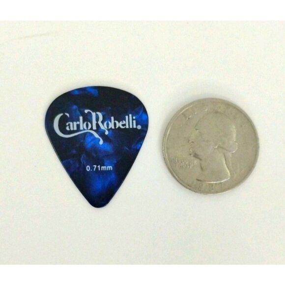 Carlo Robelli0.71mm Guitar pick Blue and Black Marbling - Picture 6 of 10